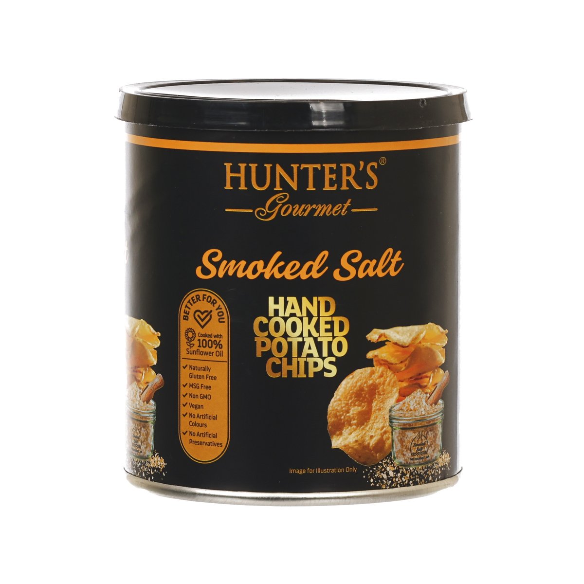 HUNTER'S GOURMET Hand Cooked Potato Chips - Smoked Salt  (40g)
