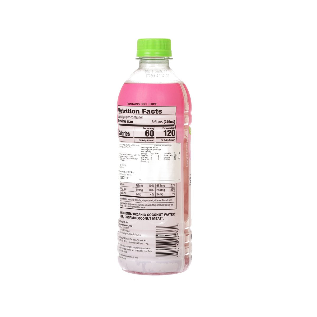 HARMLESS HARVEST Organic Coconut Water with Pulp  (473mL)