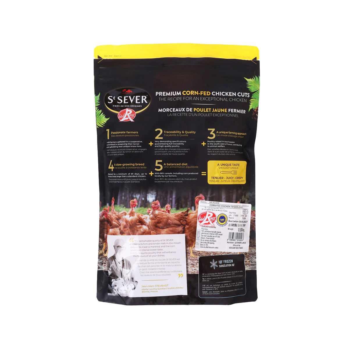 CITYSUPER French Frozen Yellow Chicken Tenderloin - IQF (Free of Added Hormone)  (500g)