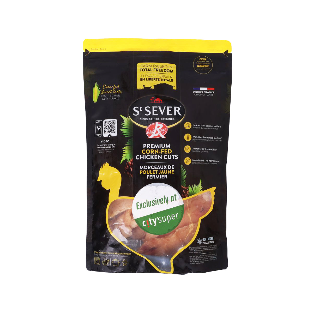 CITYSUPER French Frozen Yellow Chicken Tenderloin - IQF (Free of Added Hormone)  (500g)