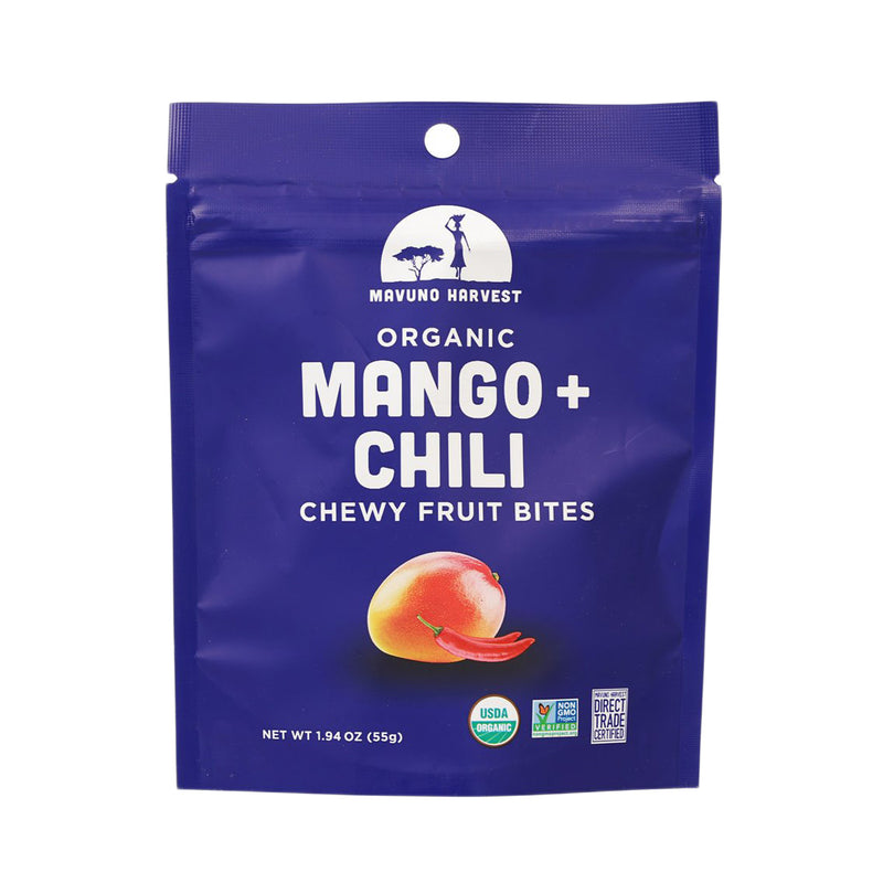 MAVUNO HARVEST Organic Chewy Fruit Bites - Mango & Chili  (55g)