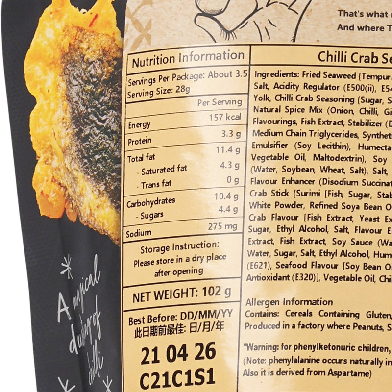 辣椒螃蟹風味天婦羅紫菜 (102g)