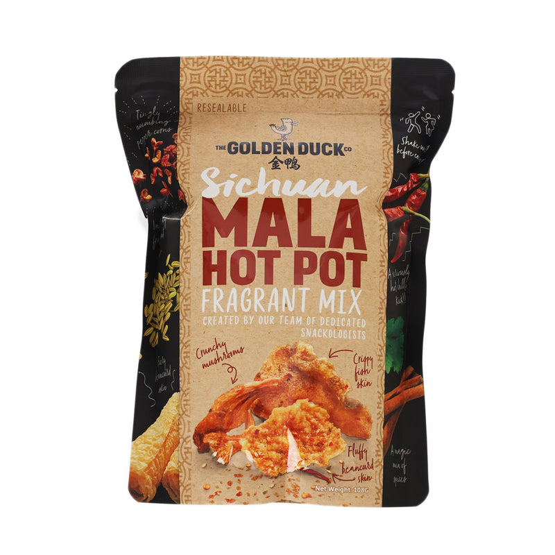 四川麻辣火鍋風味什錦脆脆 - 炸魚皮, 腐皮及香菇 (108g)