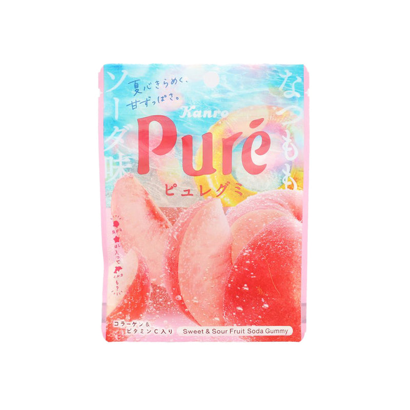 KANRO Pure Gummy - Peach Soda Flavor  (52g)