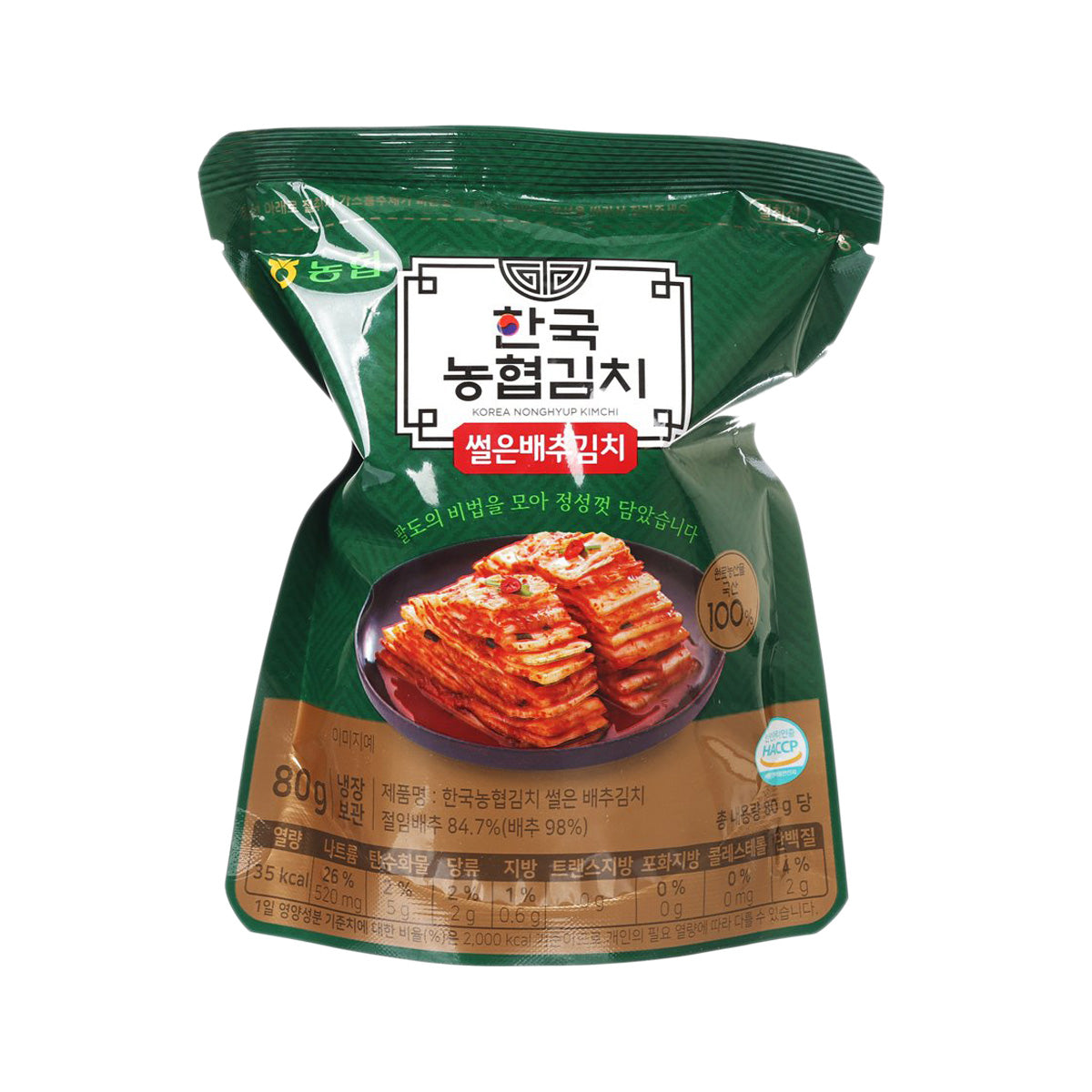 NH Korean Sliced Napa Cabbage Kimchi  (80g)