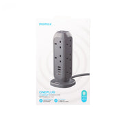 MOMAX ONEPLUG 11-Outlet Power Strip with USB - Grey