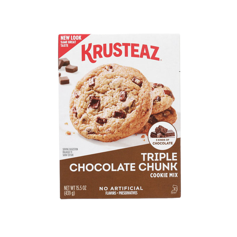 KRUSTEAZ Triple Chocolate Chunk Cookie Mix  (439g)