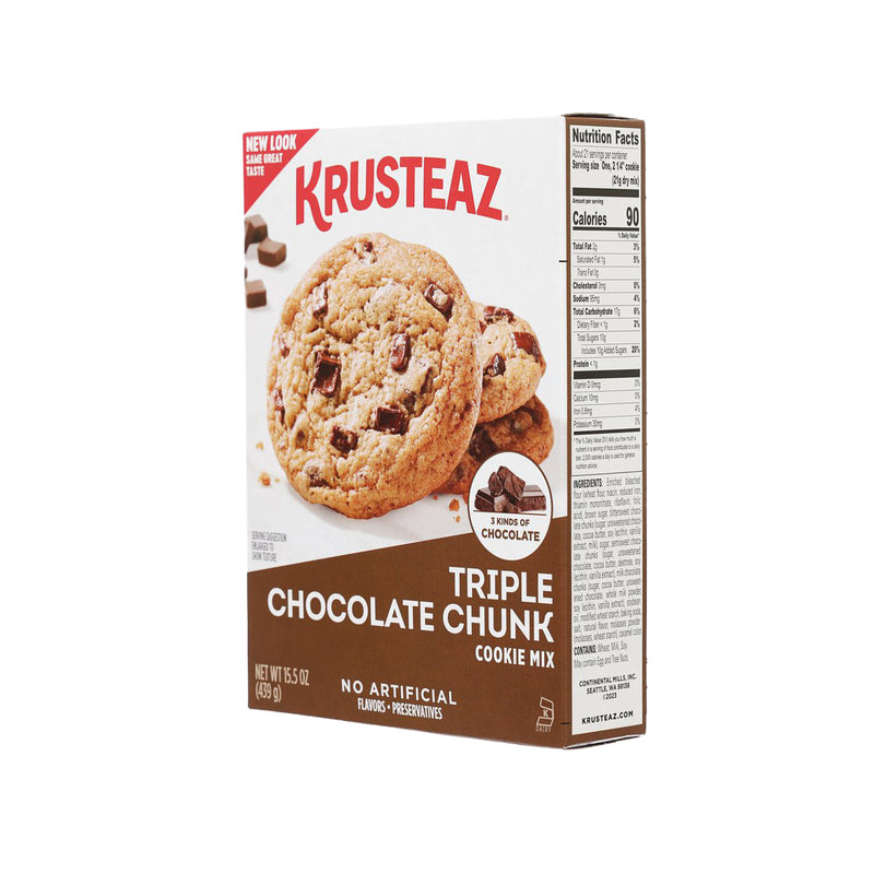 KRUSTEAZ Triple Chocolate Chunk Cookie Mix  (439g)