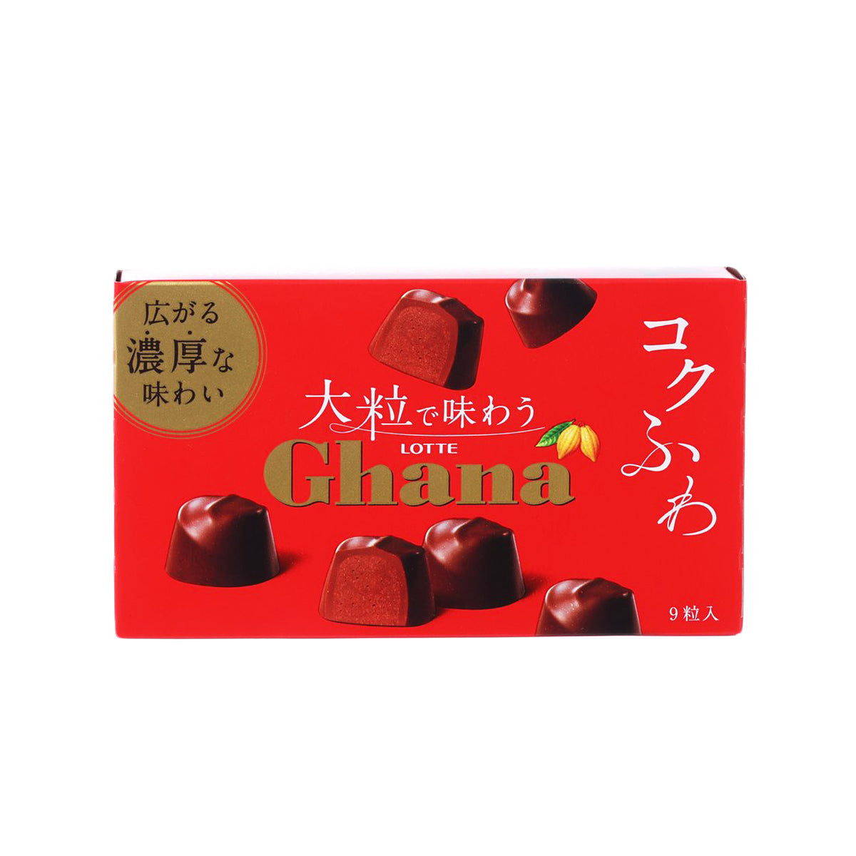 LOTTE Large Ghana Chocolate  (9 x 7.7g)