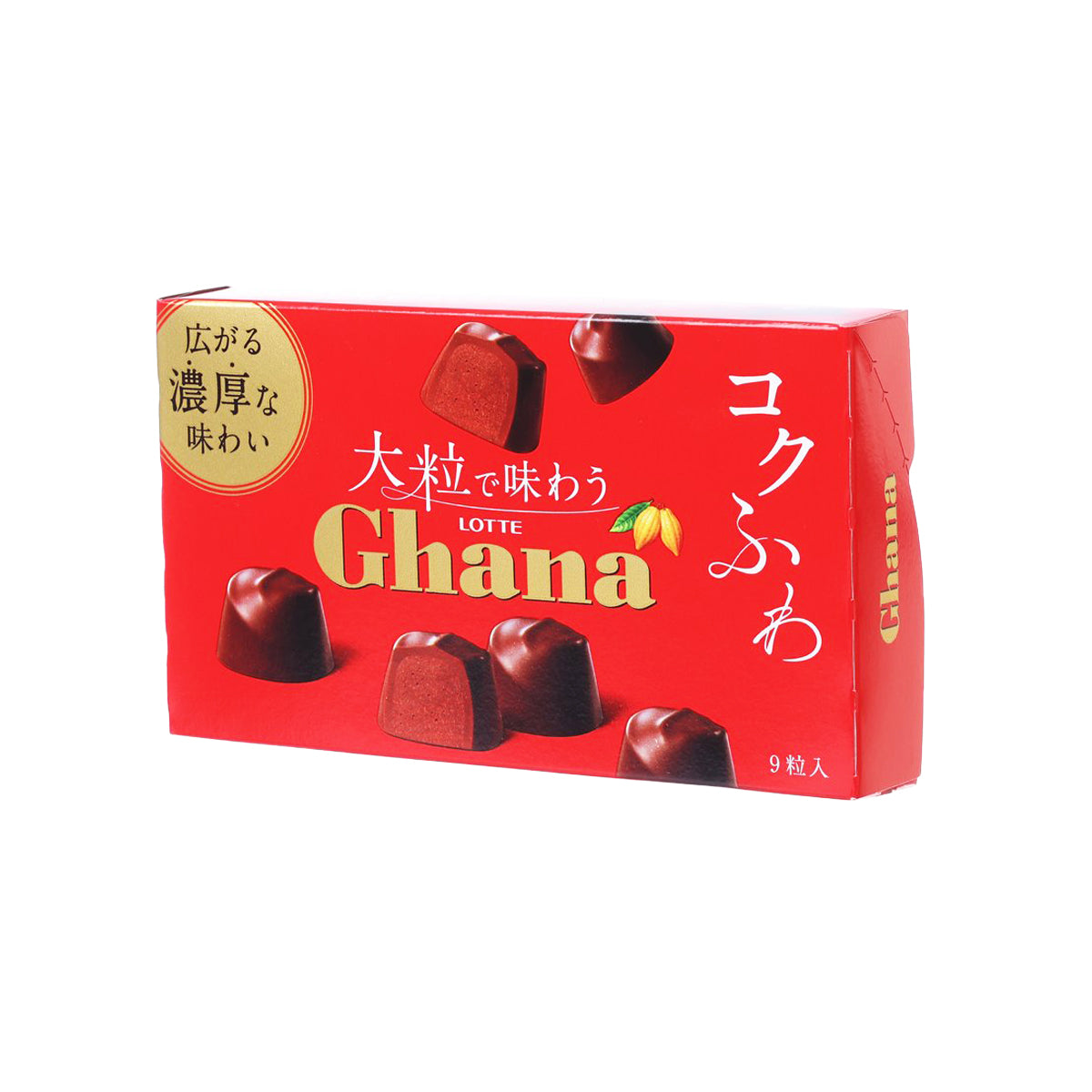 LOTTE Large Ghana Chocolate  (9 x 7.7g)