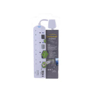 SAFEWAY 13A 4-Gang Switches Extension Socket + 4 USB Charging Ports 2C+2A with Master Switch 4.2A/20W Max