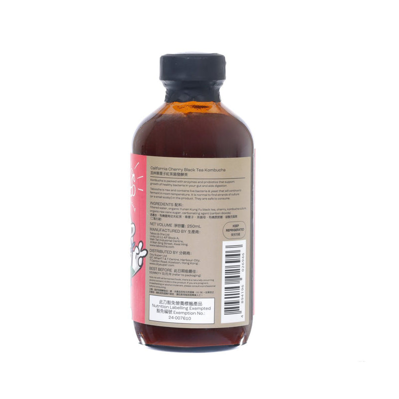 CITYSUPER X TABOOCHA California Cherry Black Tea Kombucha  (250mL)