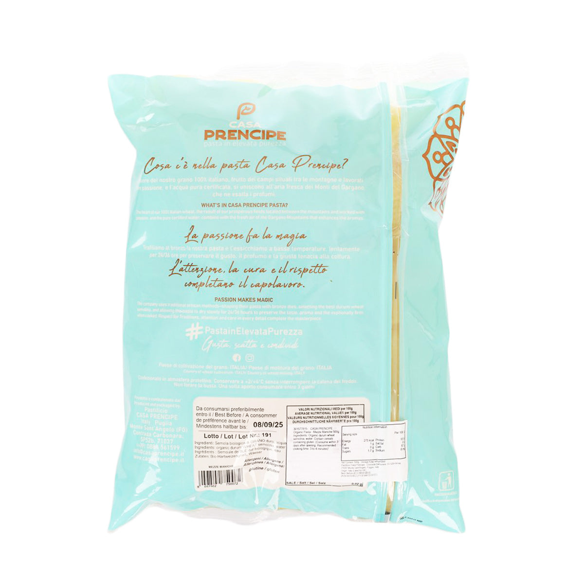 CASA PRENCIPE 有機短管意粉 (500g)