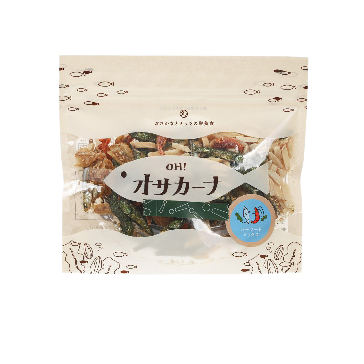 KYUNAN Oh! Sakana Snack - Dried Seafood & Almond  (80g)