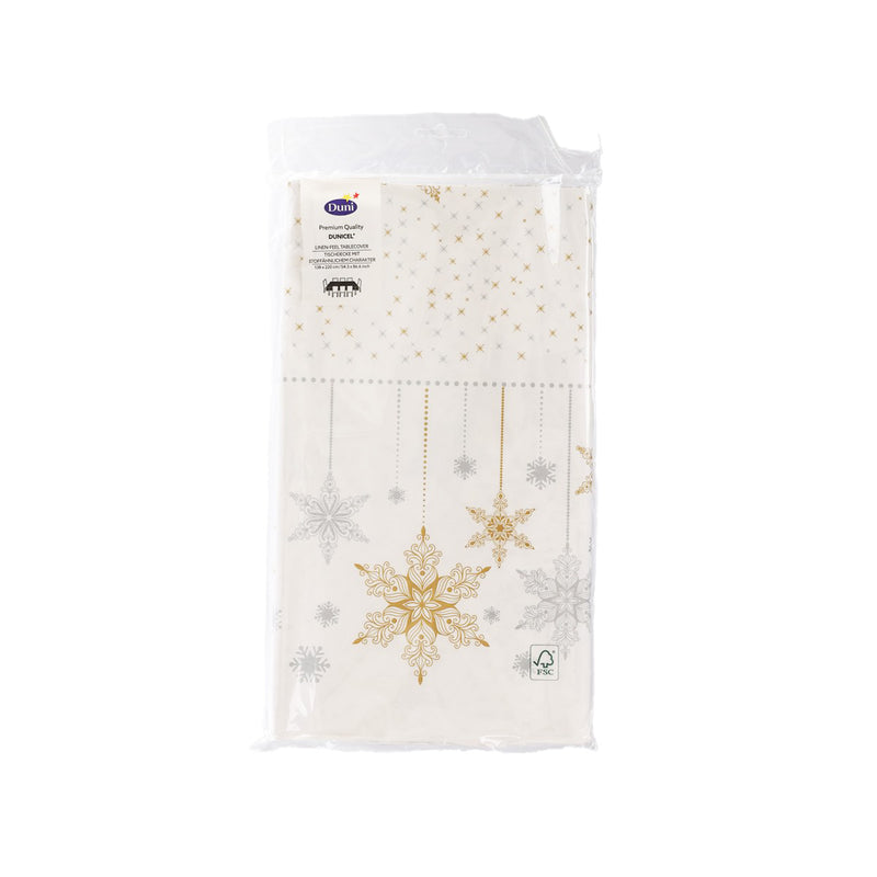 PAPER + DESIGN Xmas Party Table Cover - Snowstars White