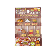 TORUNE Reusable Food Decoration Picks - Hamburger