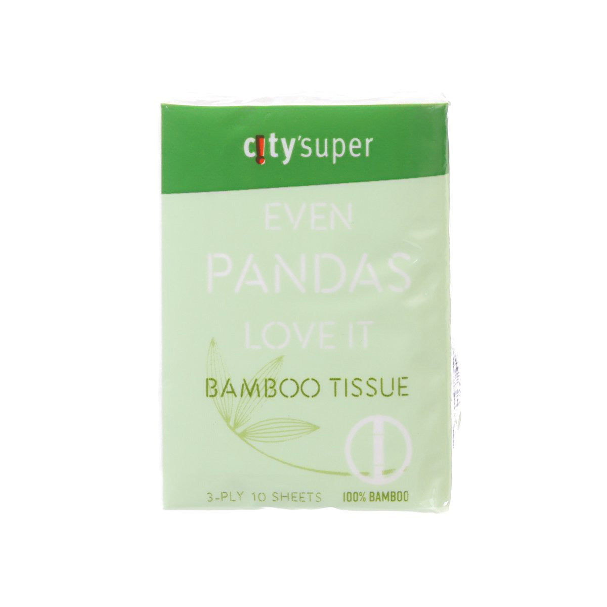 CITYSUPER Bamboo Pocket Tissue - Single Pack - 10 Sheets X 3 Ply