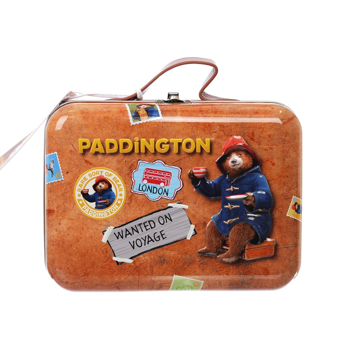 PADDINGTON Suitcase Tin with Shortbread Biscuits & English Breakfast Teabags  (275g)