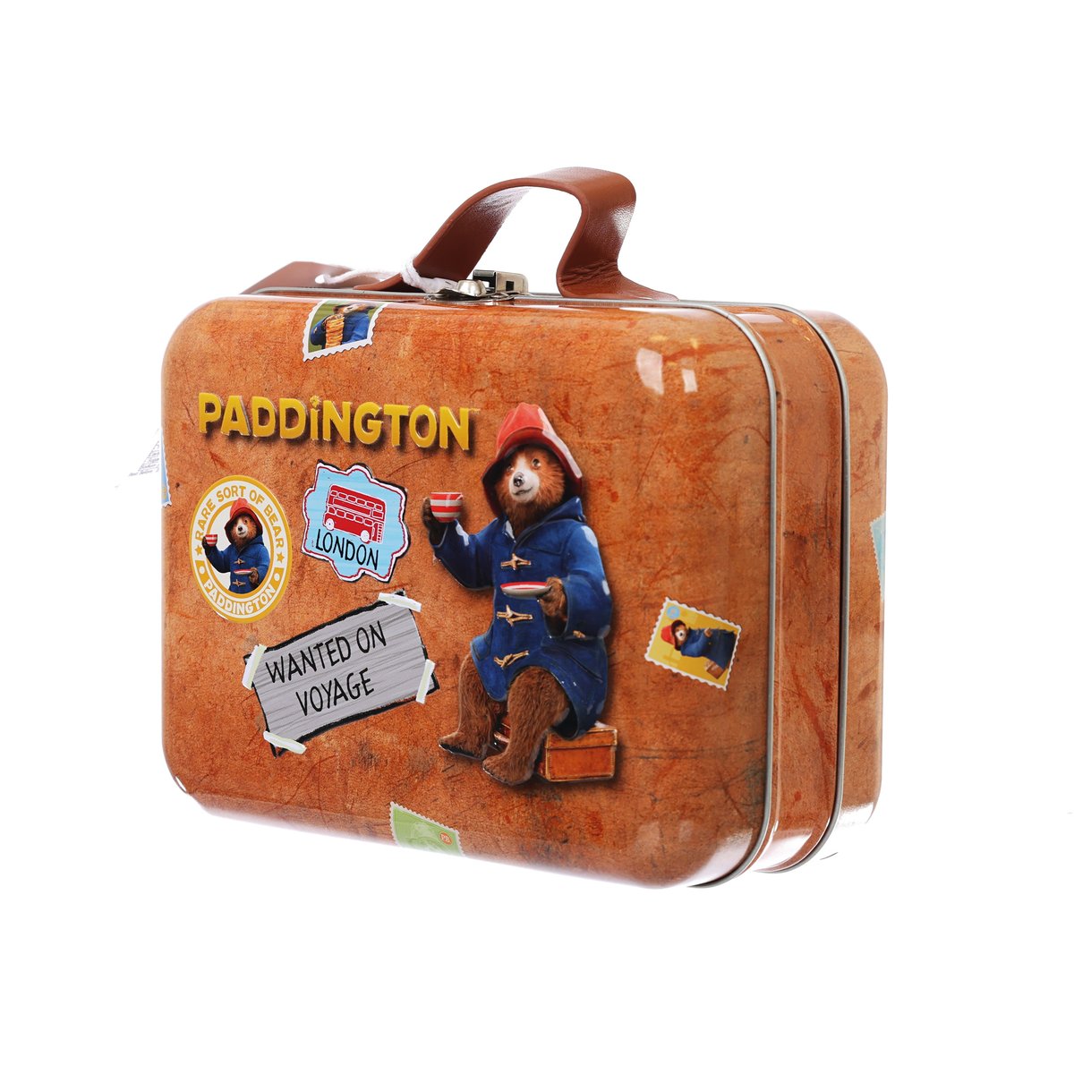 PADDINGTON Suitcase Tin with Shortbread Biscuits & English Breakfast Teabags  (275g)