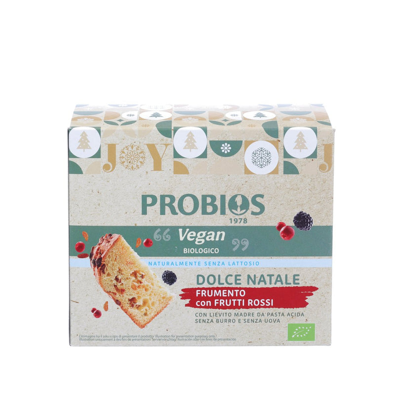 PROBIOS Organic Vegan Panettone with Red Berries  (500g)