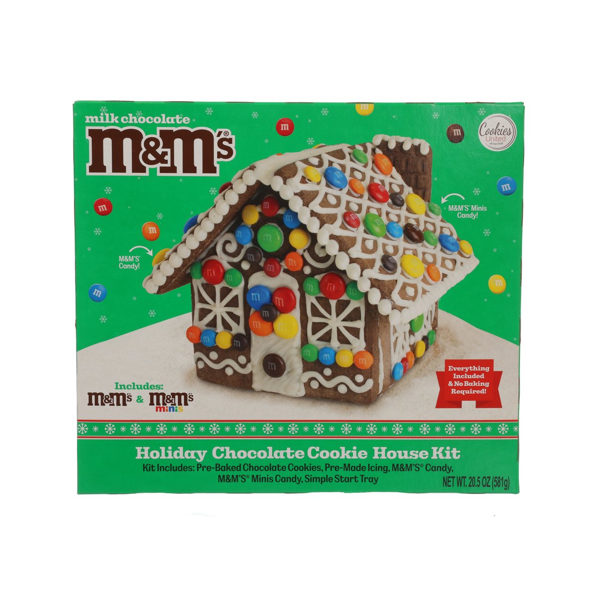 COOKIES UNITED M&M's Holiday Chocolate House Kit  (581g)