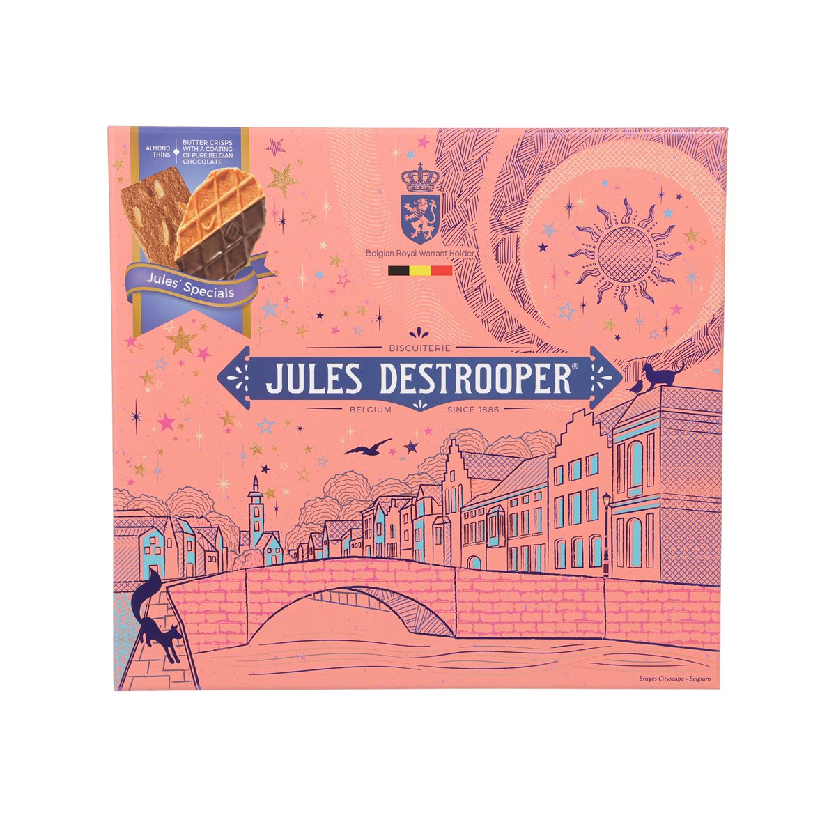 JULES DESTROOPER 日出什錦禮盒 - 黑巧克力奶油薯片和杏仁片 (200 克)