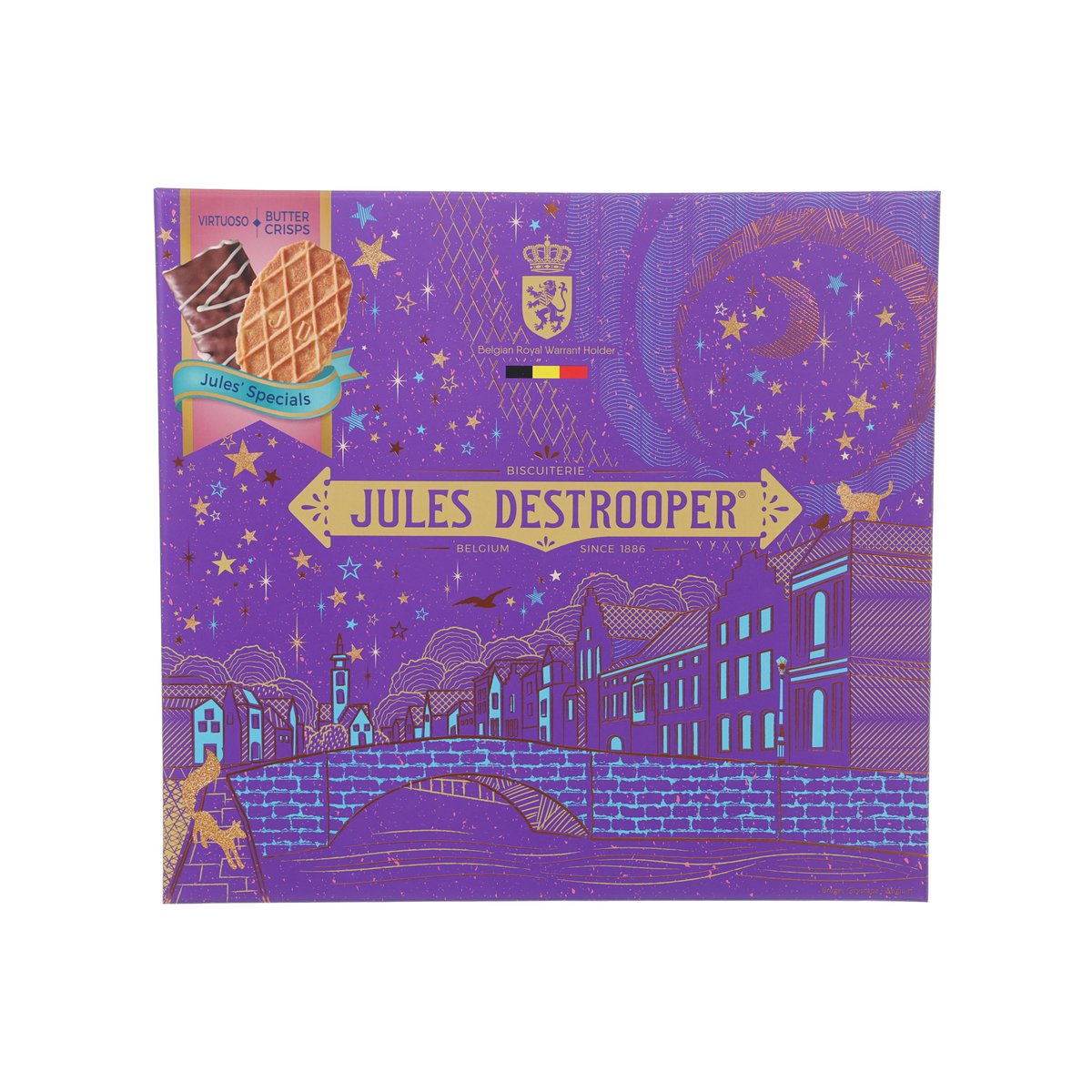 JULES DESTROOPER Midnight Assortment Gift Box - Belgian Chocolate Virtuoso & Butter Crisps  (200g)