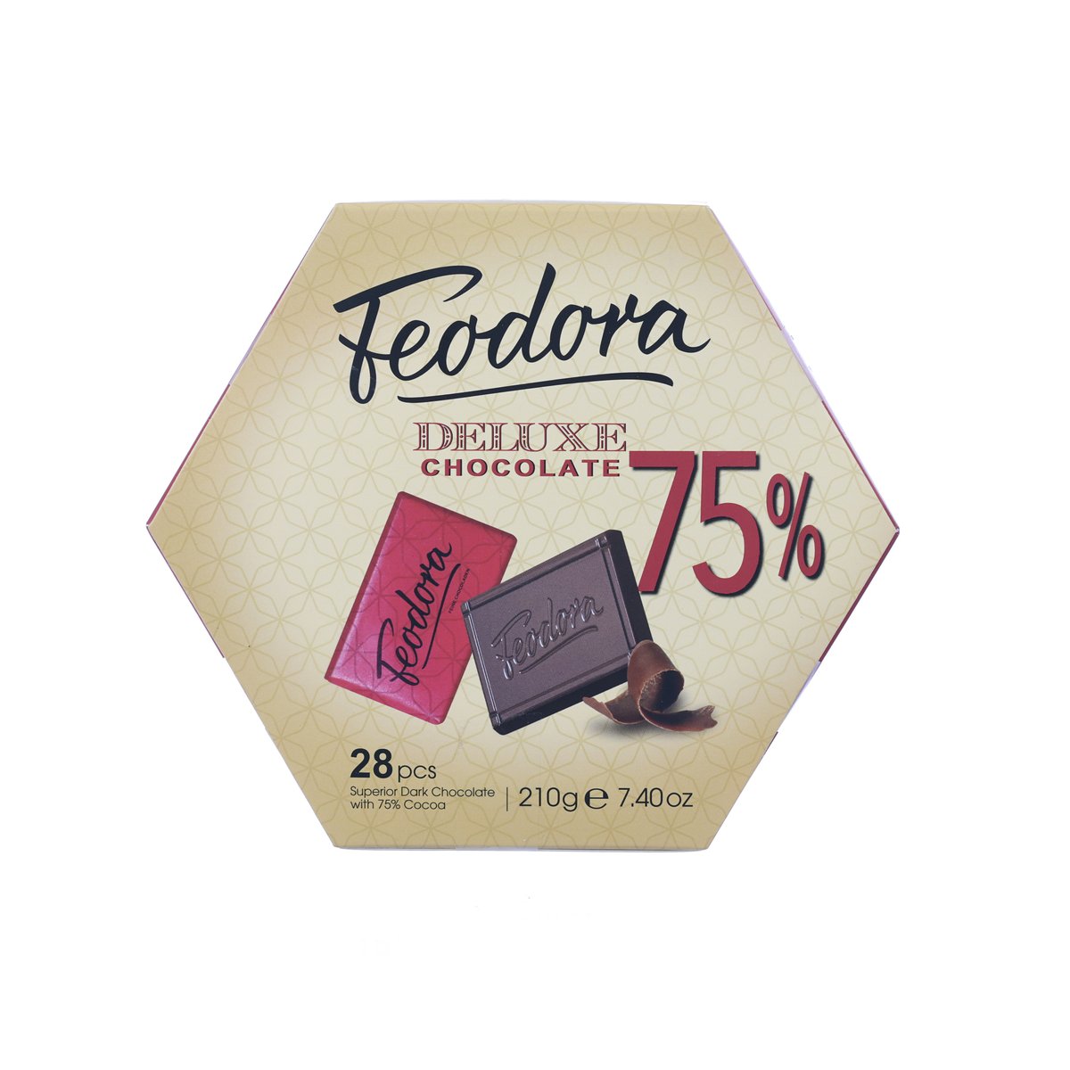 FEODORA 高級黑巧克力 75% 可可禮盒裝 (210g)