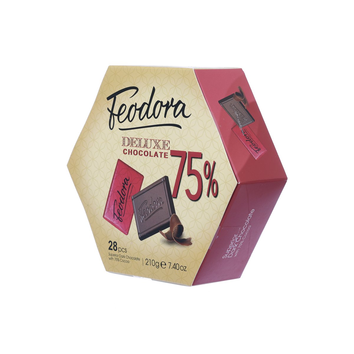FEODORA 高級黑巧克力 75% 可可禮盒裝 (210g)