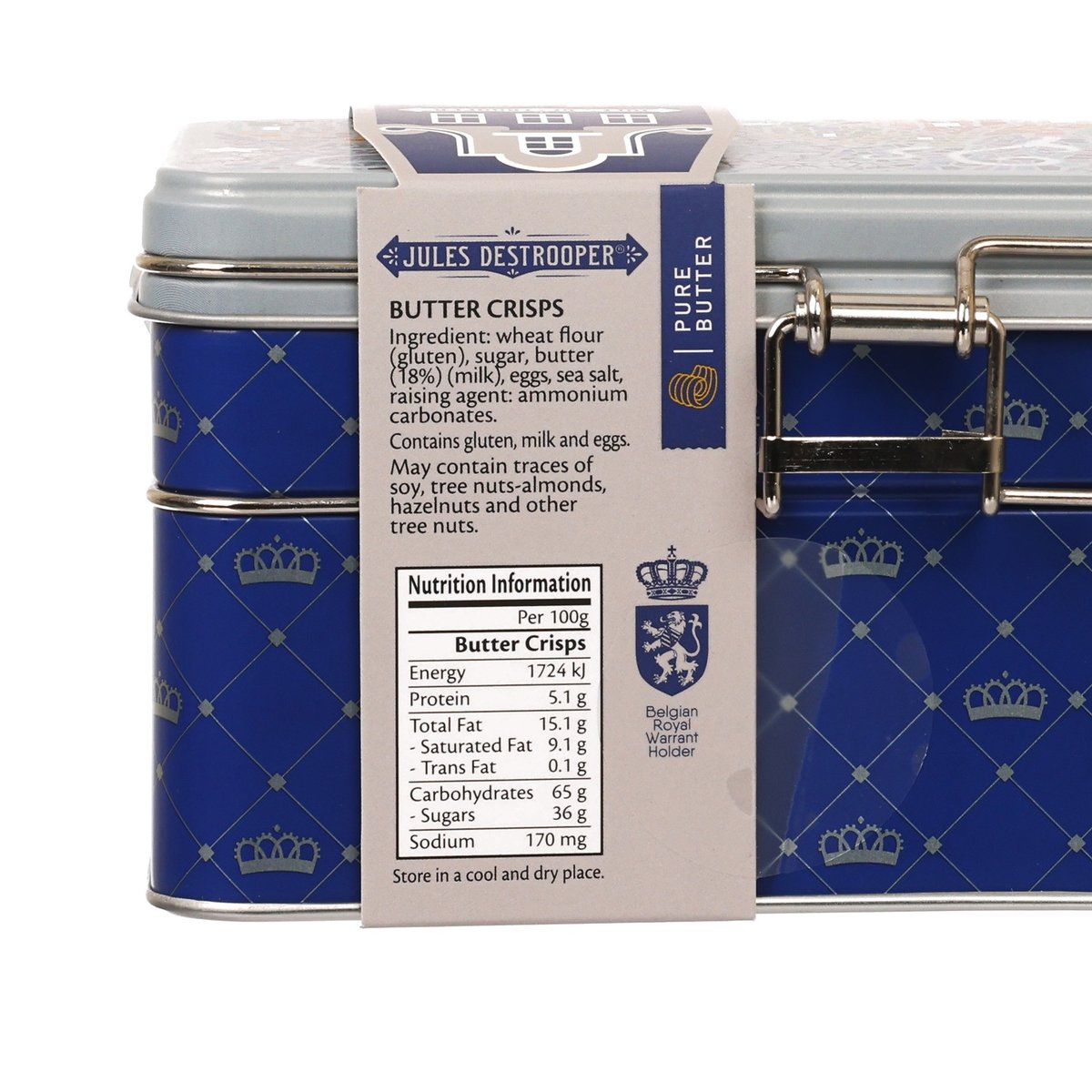 JULES DESTROOPER Mosaic Town Luxury Gift Tin - Butter Crisps  (200g)