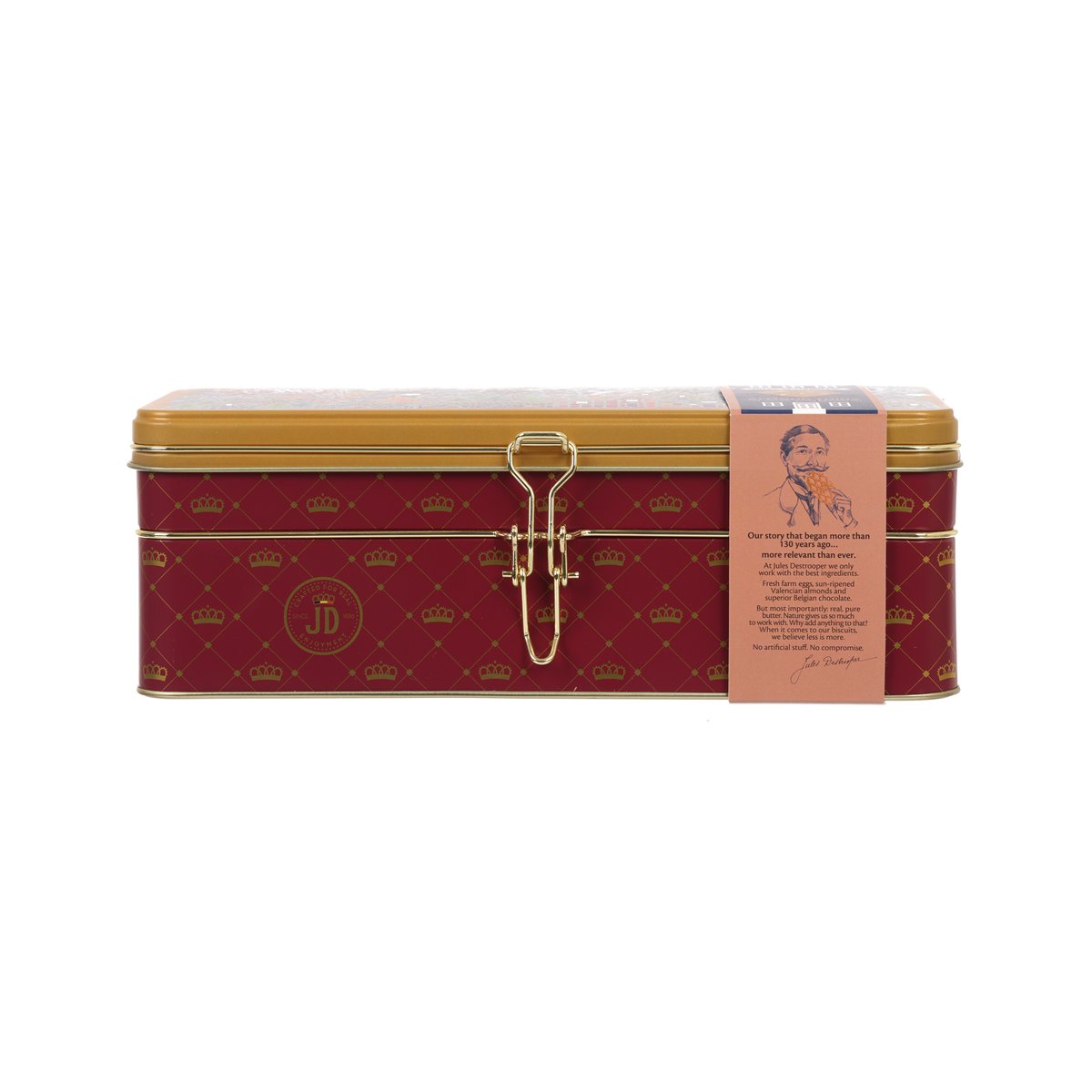 JULES DESTROOPER Mosaic Town Luxury Gift Tin - Almond Thins  (200g)