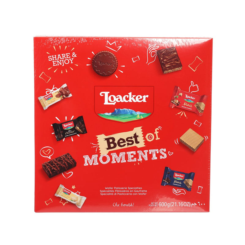 LOACKER Best of Moments Assorted Crispy Wafers & Chocolate Specialties Mix Pack Gift Box  (600g)