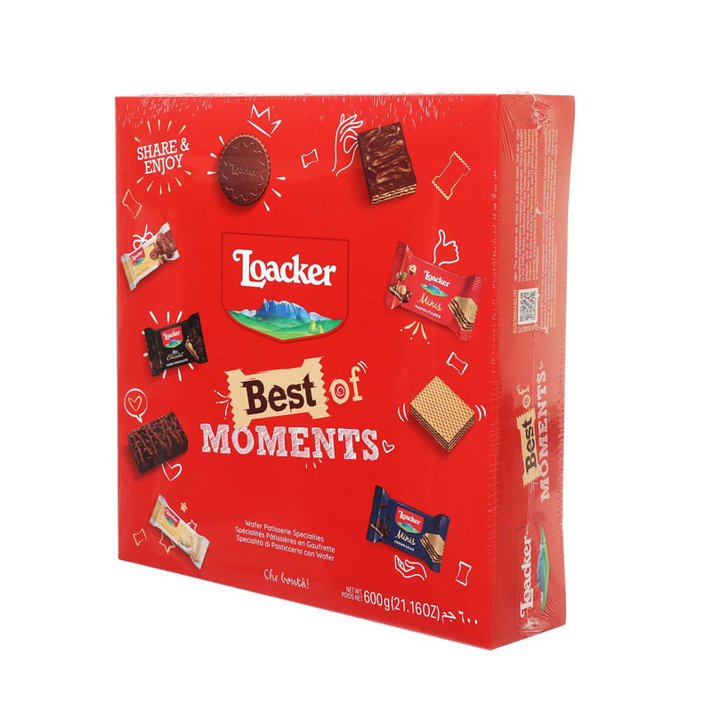 LOACKER Best of Moments Assorted Crispy Wafers & Chocolate Specialties Mix Pack Gift Box  (600g)