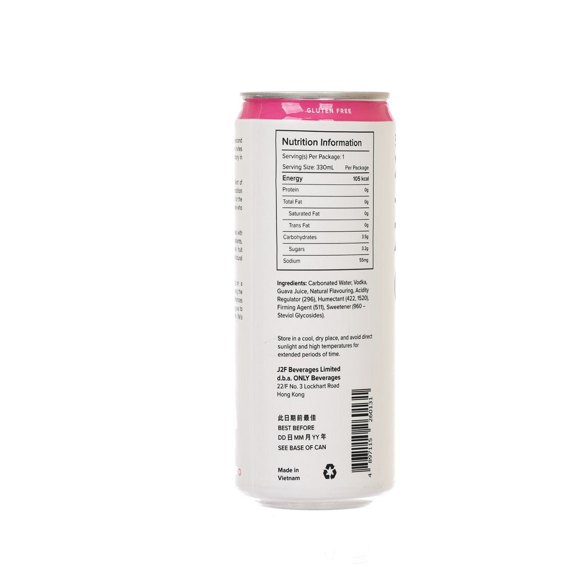 ONLY 伏特加蘇打水 - 番石榴 (Alc. 5%) [罐裝] (330mL)