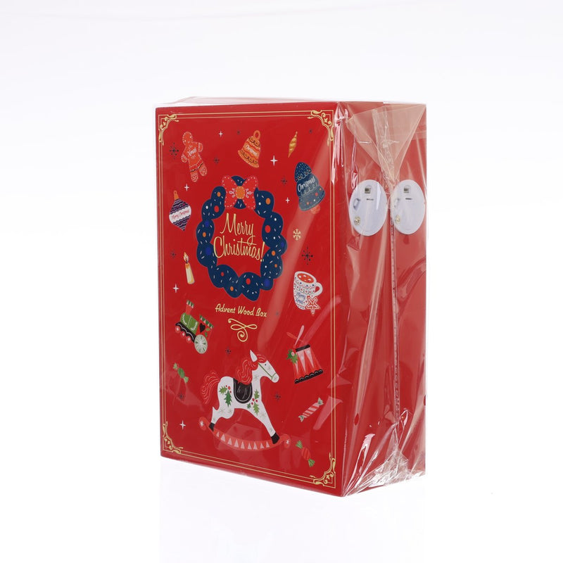 EUREKA Christmas Wood Calendar with Light & Confectionery - Book  (60g)