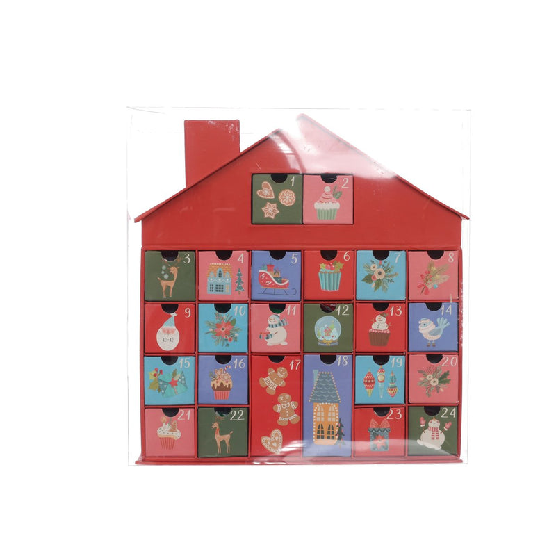 EUREKA Christmas Paper Box Calendar with Confectionery - Santa House  (60g)