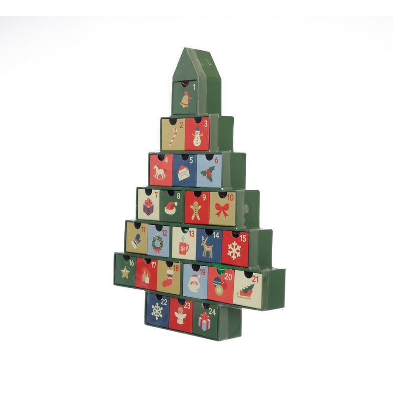 EUREKA Christmas Paper Box Calendar with Confectionery - Tree  (60g)