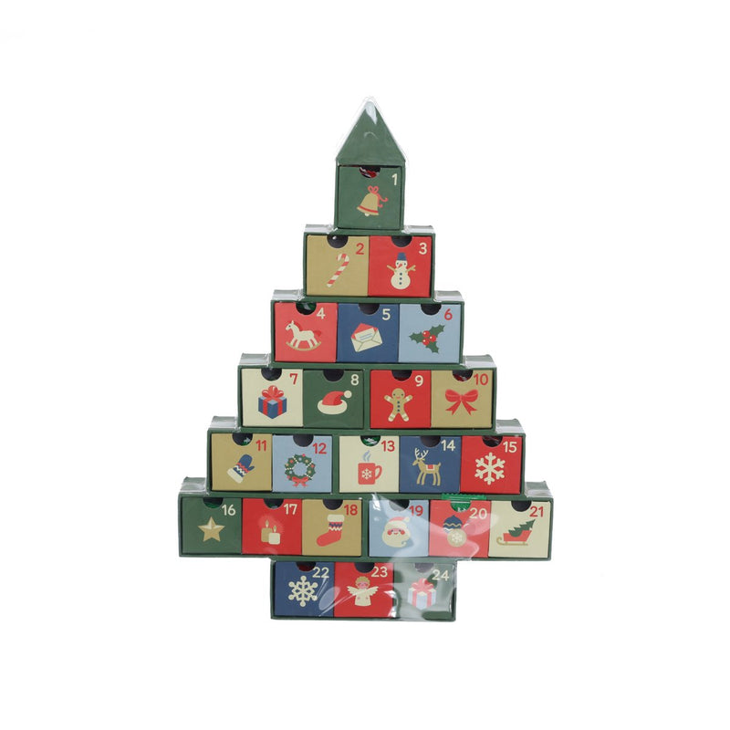 EUREKA Christmas Paper Box Calendar with Confectionery - Tree  (60g)
