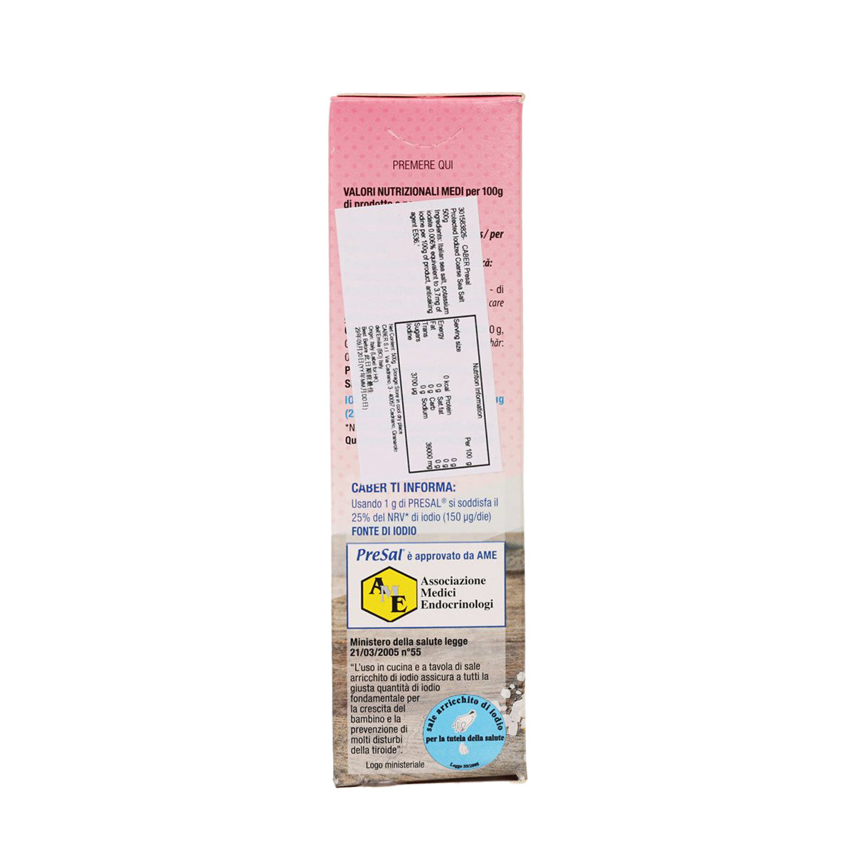 CABER Presal Protected Iodized Coarse Sea Salt  (500g)
