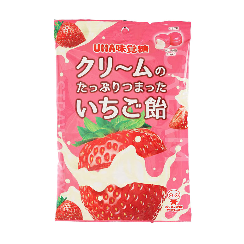 UHA MIKAKUTO Rich Cream Strawberry Candy  (45g)