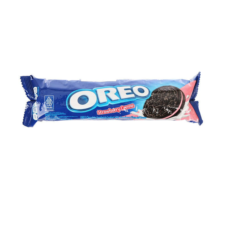 OREO Chocolate Sandwich Cookies with Strawberry Flavored Cream  (110.4g)