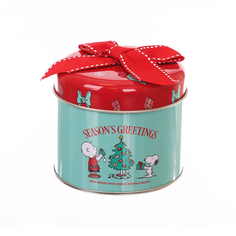 WISMETTAC Christmas Snoopy Round Tin with Cookie  (18g)