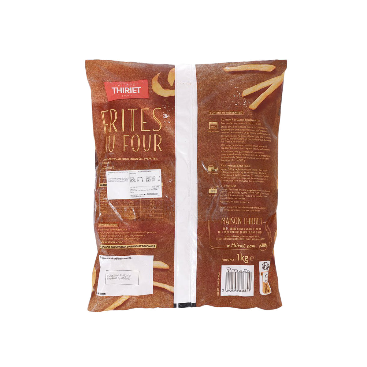 THIRIET Pre-Fried Oven Fries  (1kg)