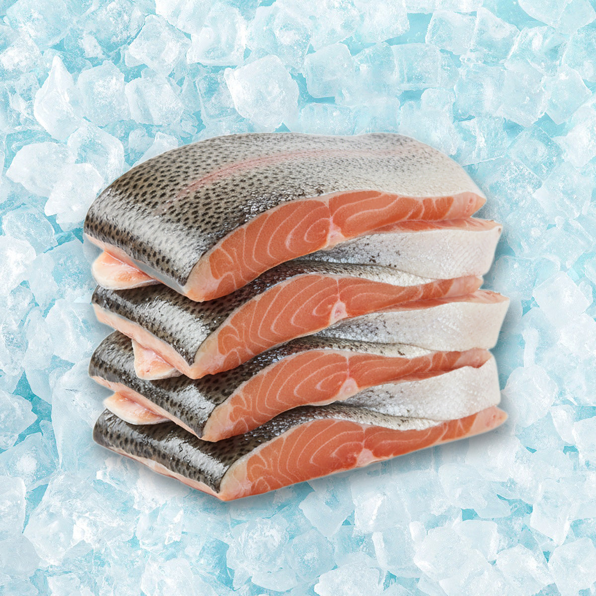 THIRIET French Frozen Organic Rainbow Trout Steaks (Skin On)  (200g)