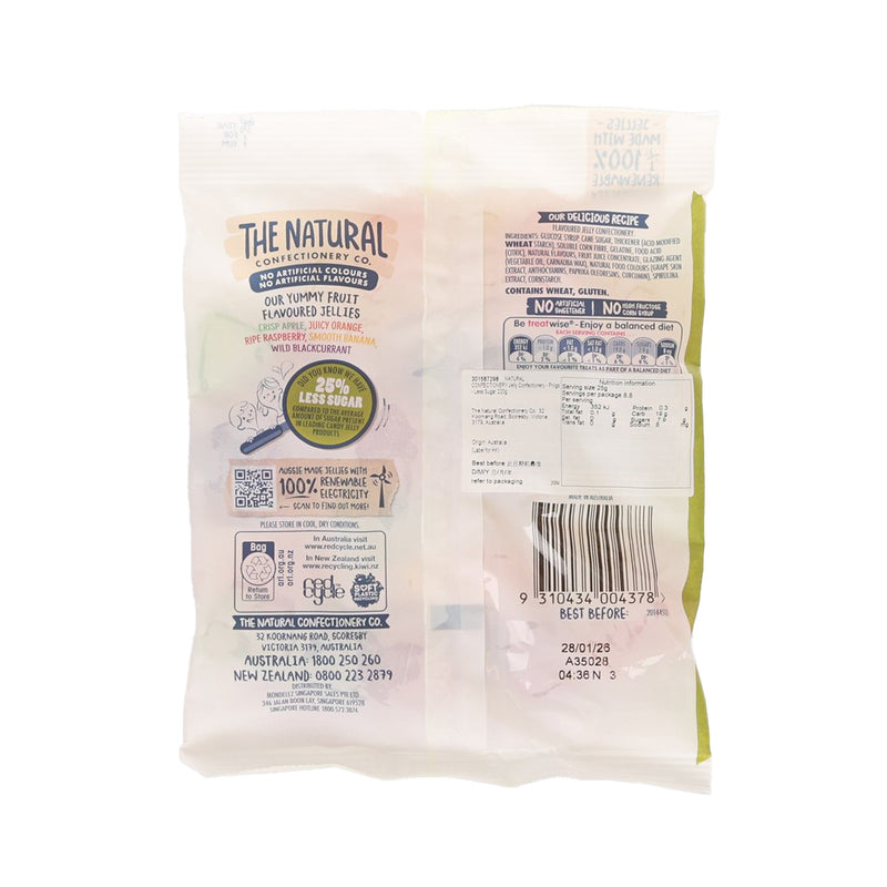 NATURAL CONFECTIONERY Jelly Confectionery - Frogs - Less Sugar  (220g)