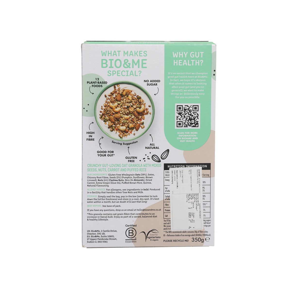 BIO & ME Super Nutty Granola (Gluten Free)  (350g)