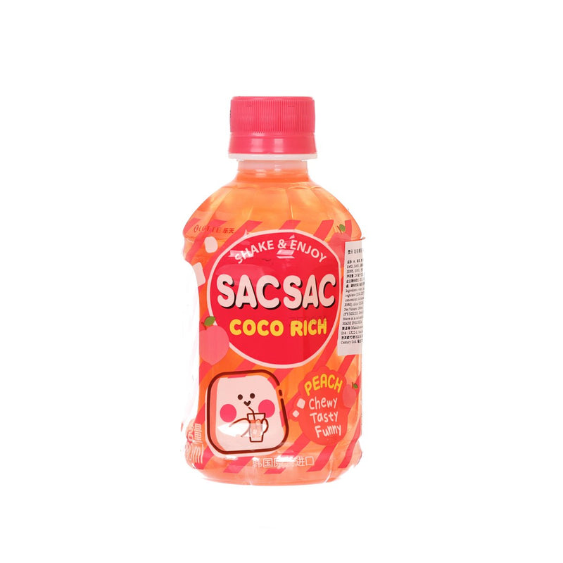 LOTTE Sac Sac Coco Rich - Shake Shake Peach Flavor [PET]  (280mL)