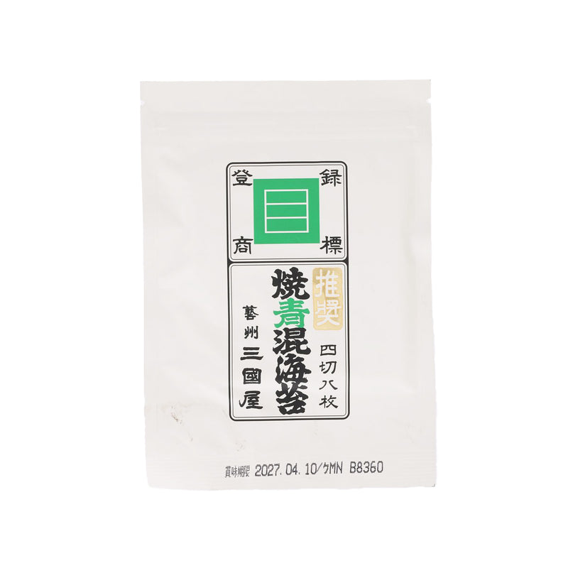 MIKUNIYA Aomaze Roasted Nori & Aosa Seaweed - 1/4 Cut  (8pcs)