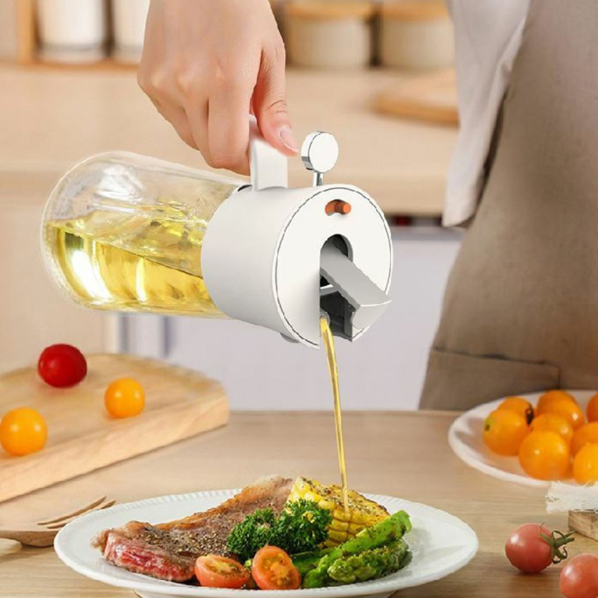 KITCHEN HABITAT Oil Pourer & Mister Glass Bottle 700mL