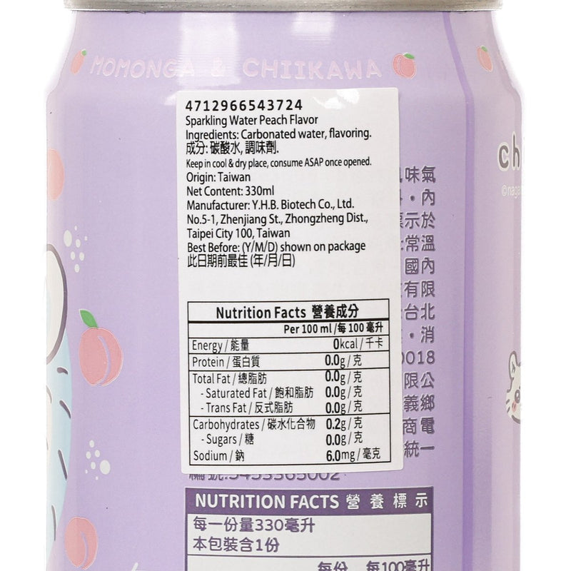 YHB OCEAN BOMB Peach Flavour Sparkling Water - Chiikawa [Can]  (330mL)
